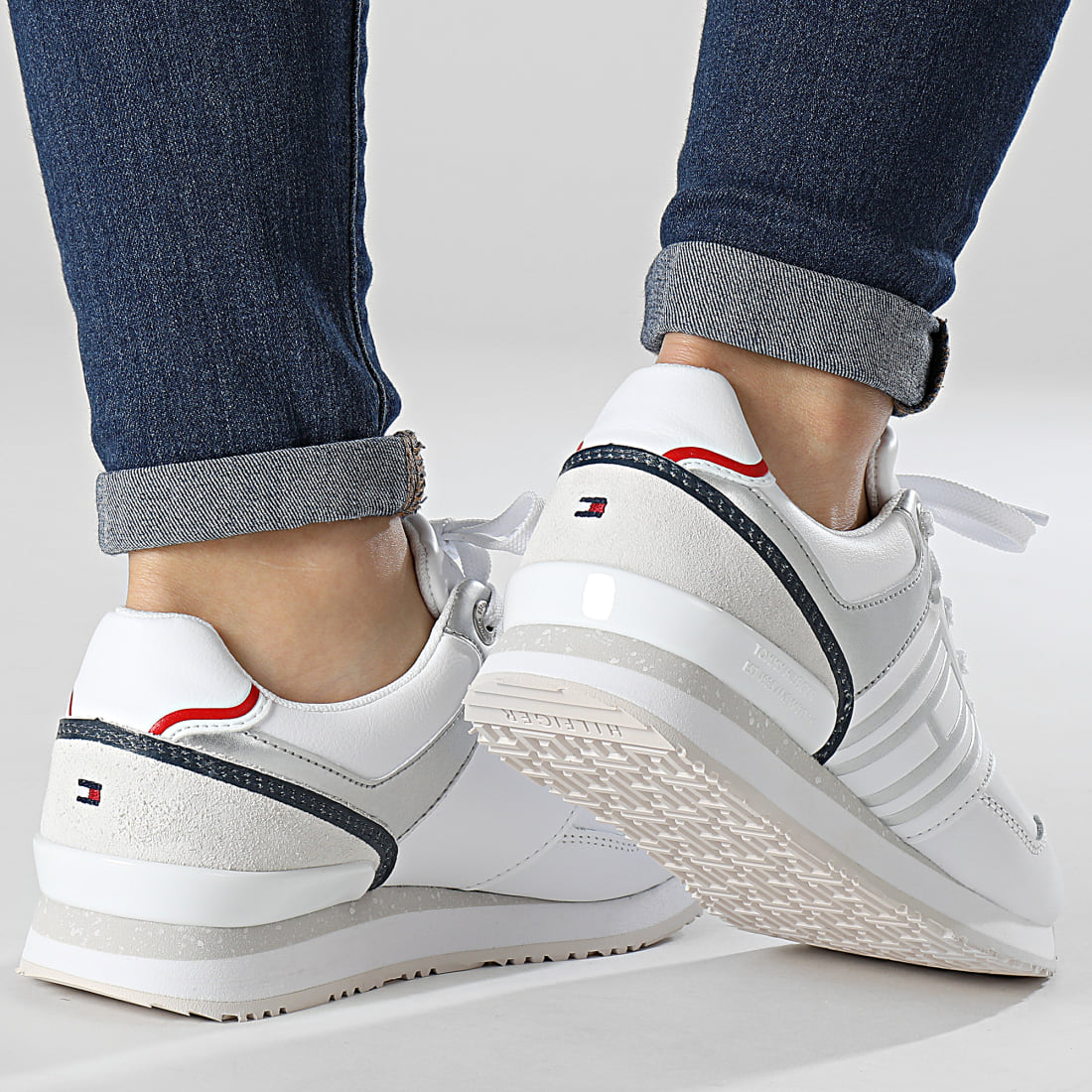 basket tommy hilfiger femme rouge