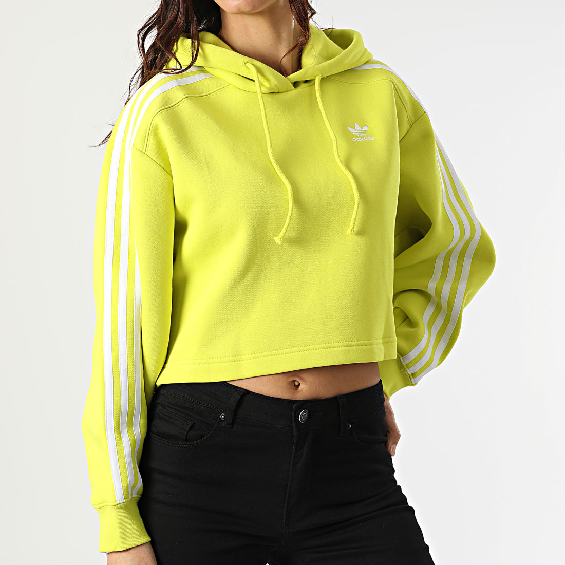 Femme Adidas Sweat-shirt à capuche Tropicalage Cropped Multicolor