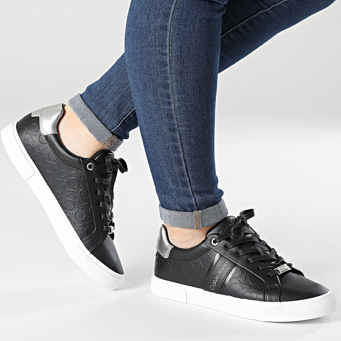 basket noir femme calvin klein