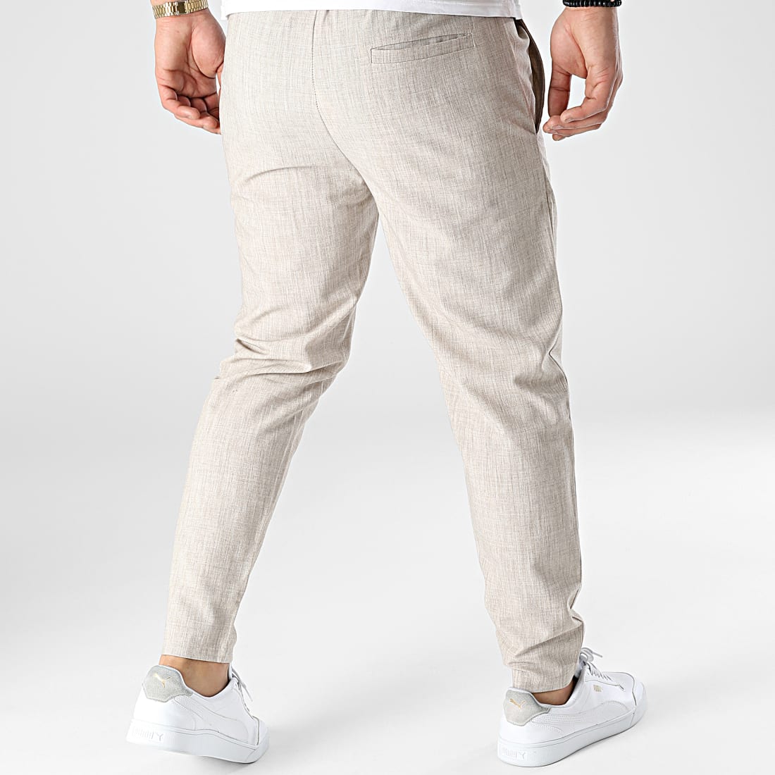 Uniplay Pantalon Carreaux 22011 Beige Chin