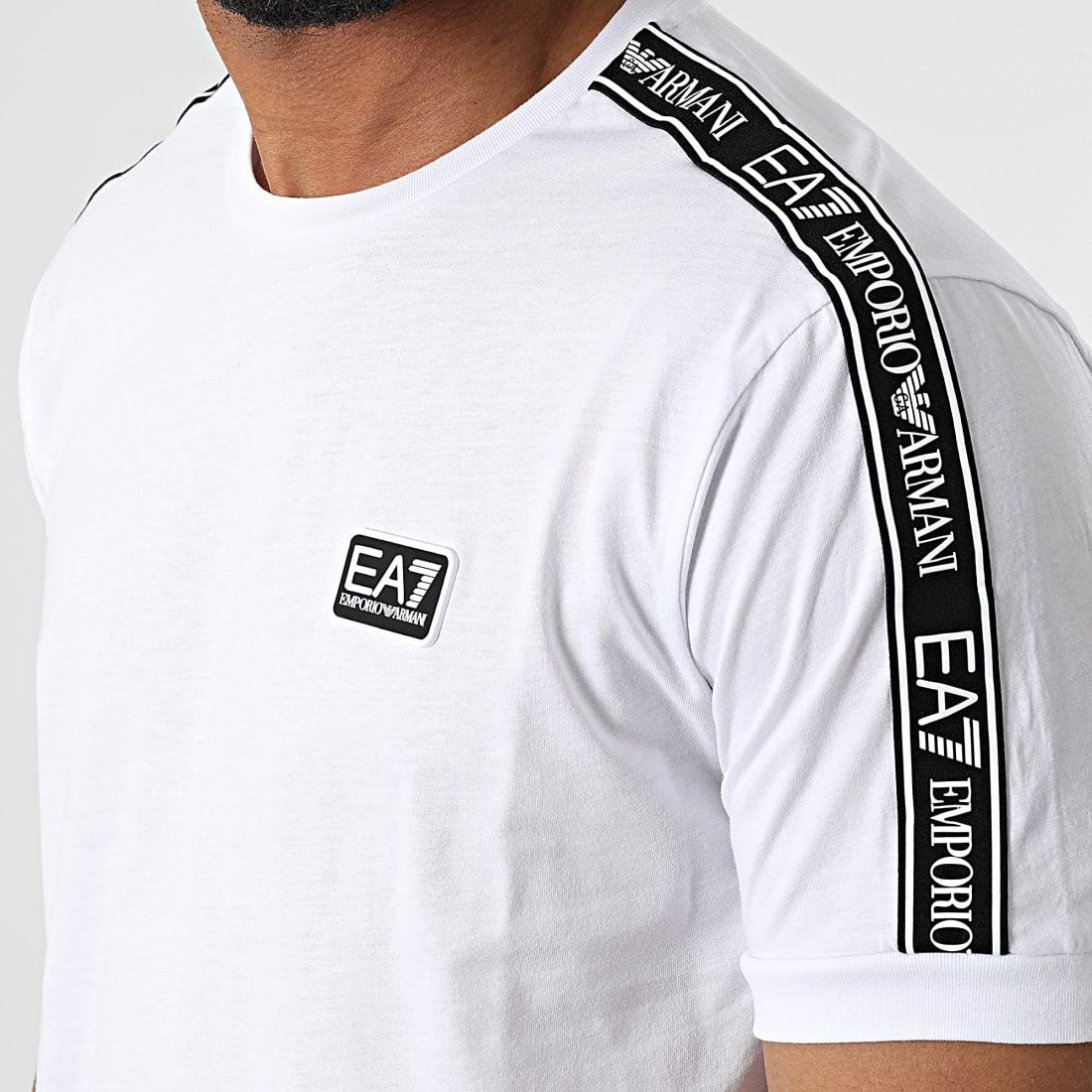 EA7 Emporio Armani Tee Shirt A Bandes 3LPT18 Blanc