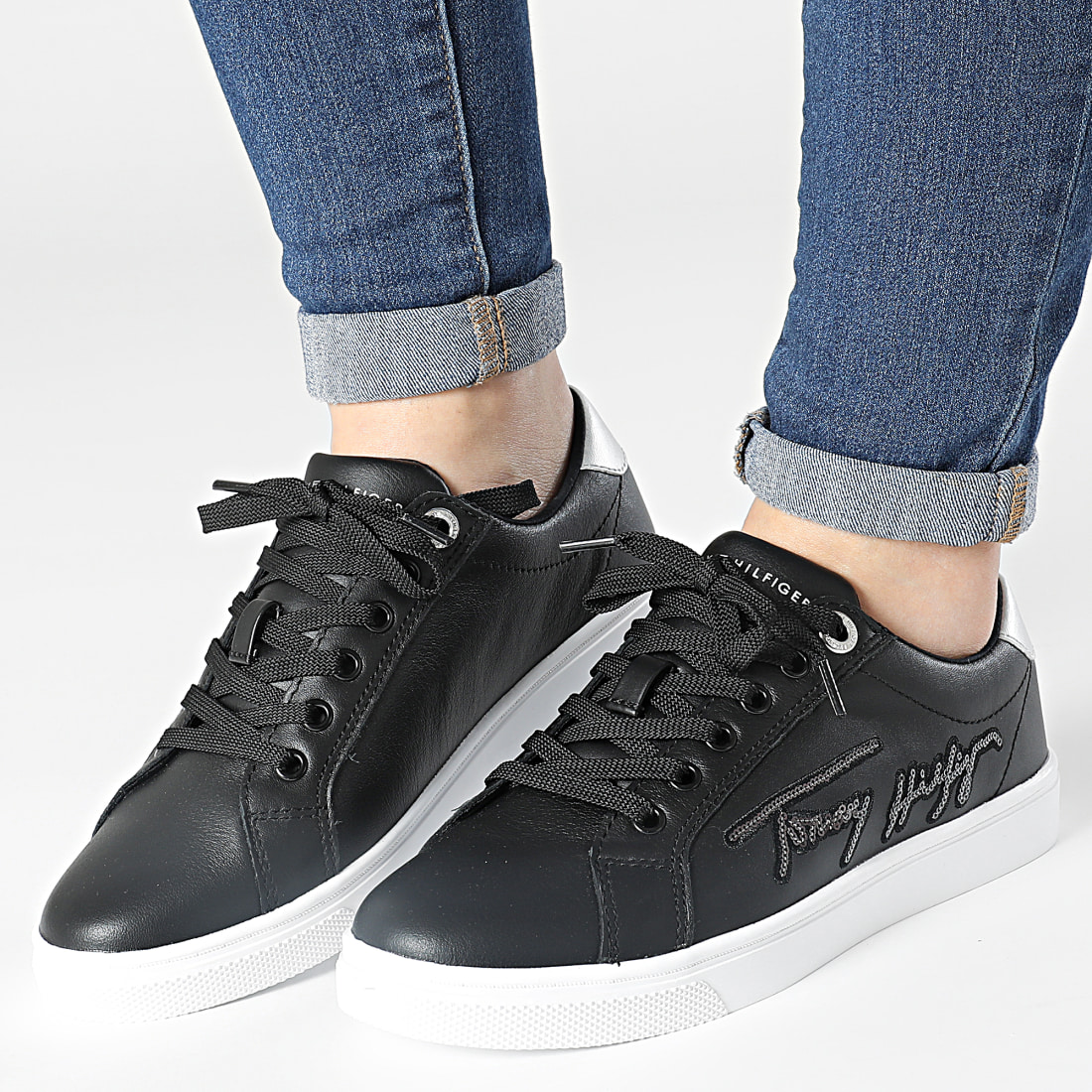 basket noir femme tommy hilfiger