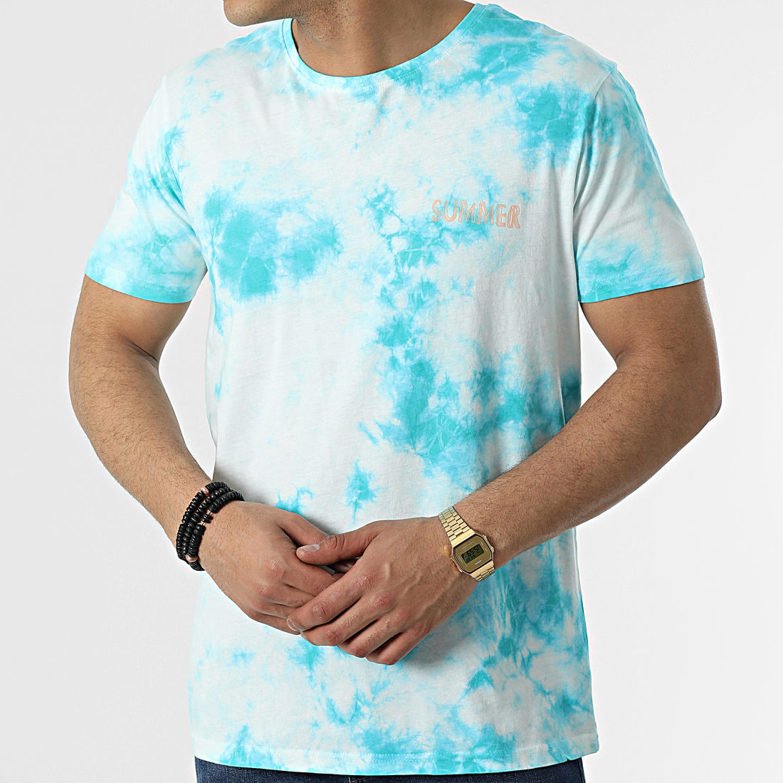 Tee shirt tie shop and dye bleu