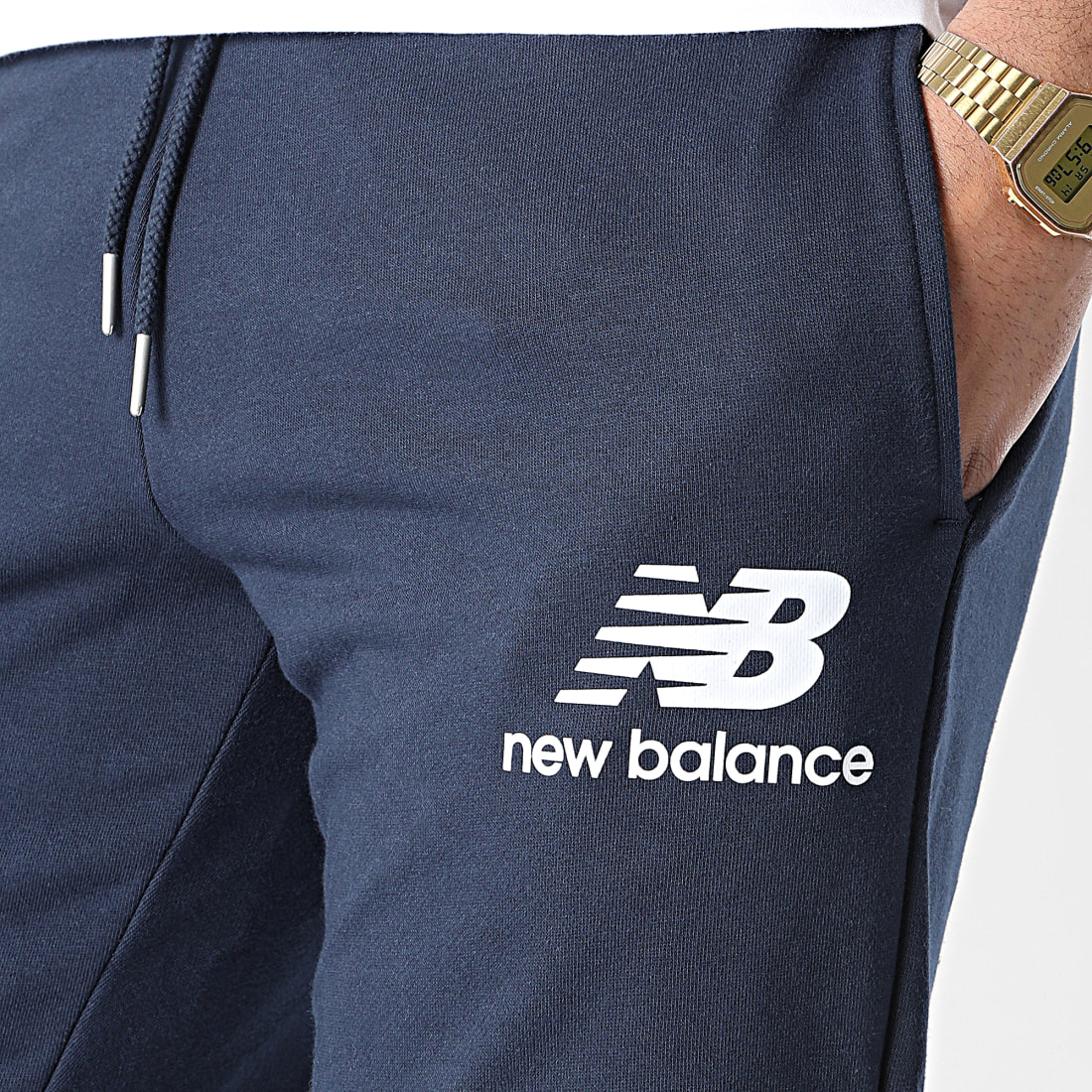 New Balance Pantalon Jogging Essential MP03558 Bleu Marine