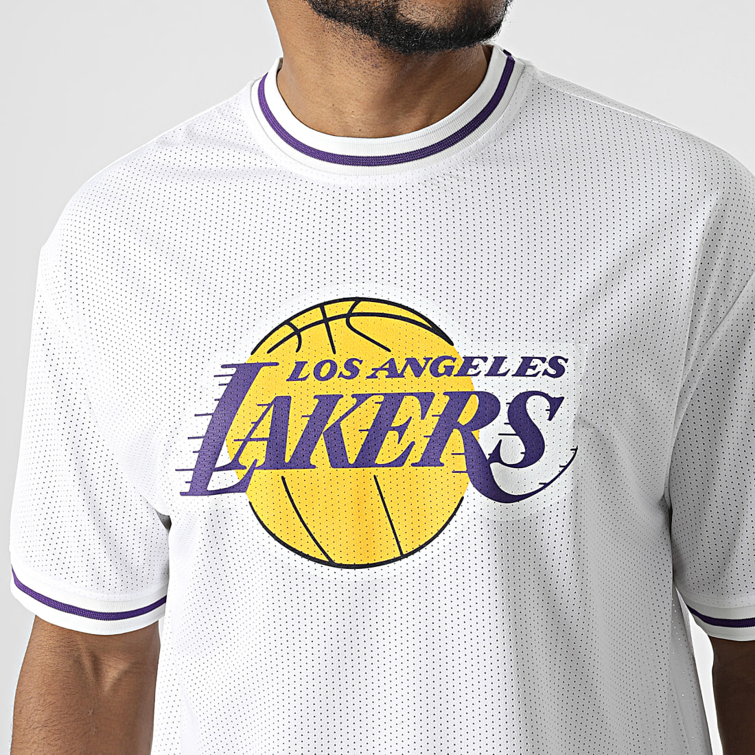 T-shirts New Era Los Angeles Lakers NBA Team Logo Mesh Oversized T