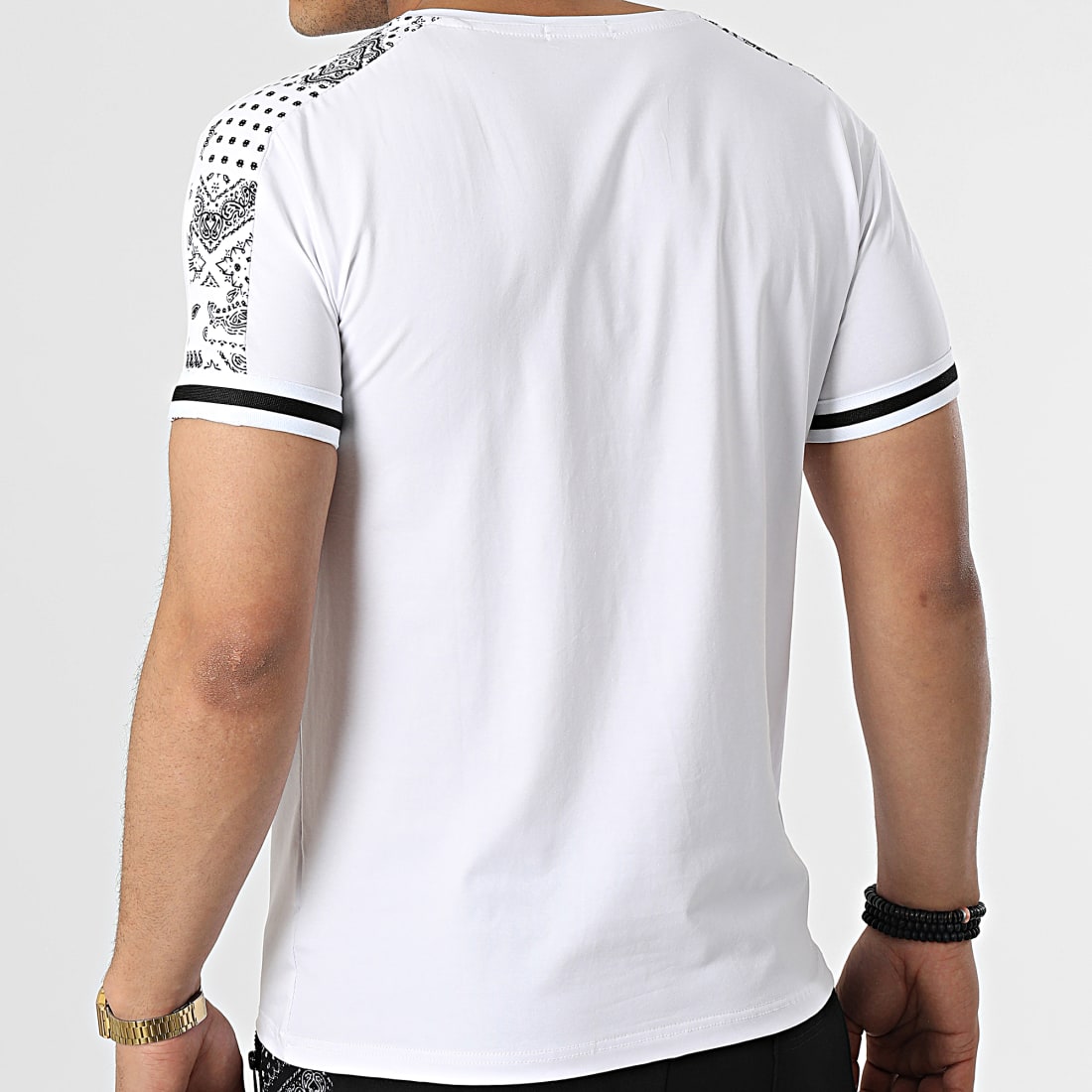 Classic Series Ensemble Tee Shirt Et Short Jogging A Bandes Y33A