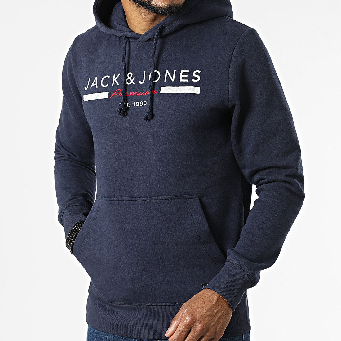 Jack & Jones JJBANK - Sweat à capuche - navy blazer/bleu marine 