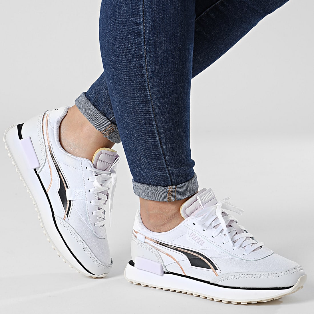 Puma Baskets Femme Future Rider Twofold White Lavender Fog Laboutiqueofficielle Com