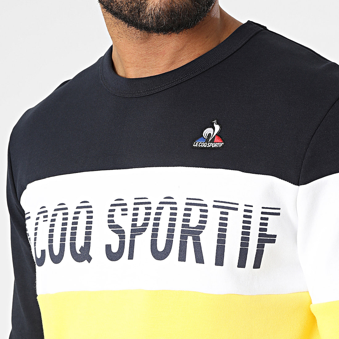sweat le coq sportif homme jaune