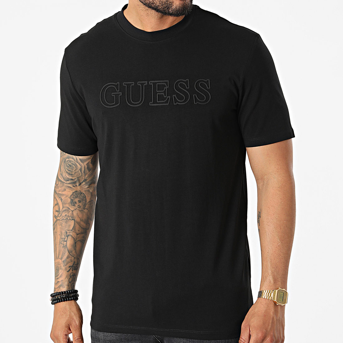 Tee shirt guess noir store