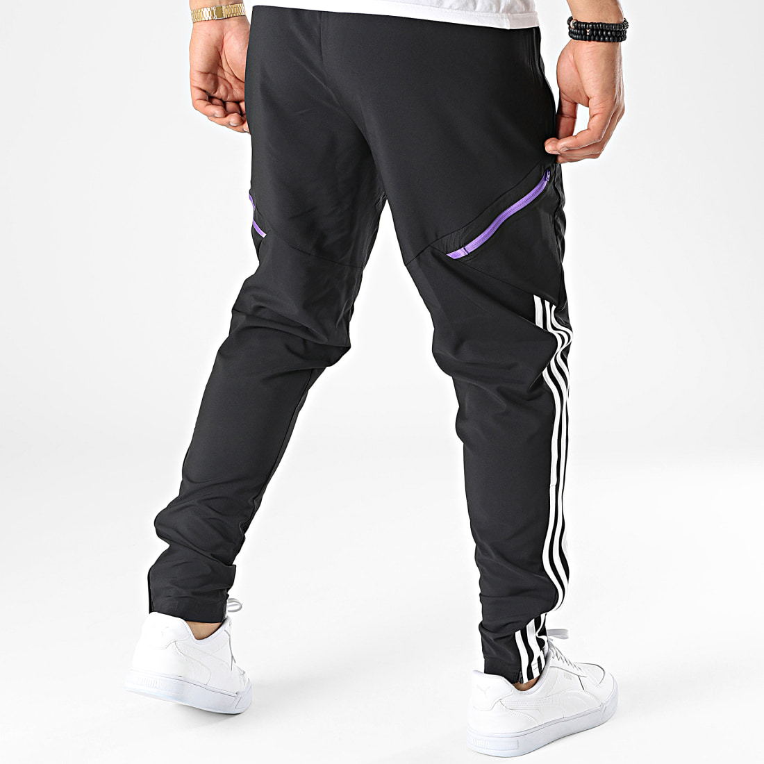 Adidas Sportswear Pantalon Jogging A Bandes Real Madrid HA2591 Noir