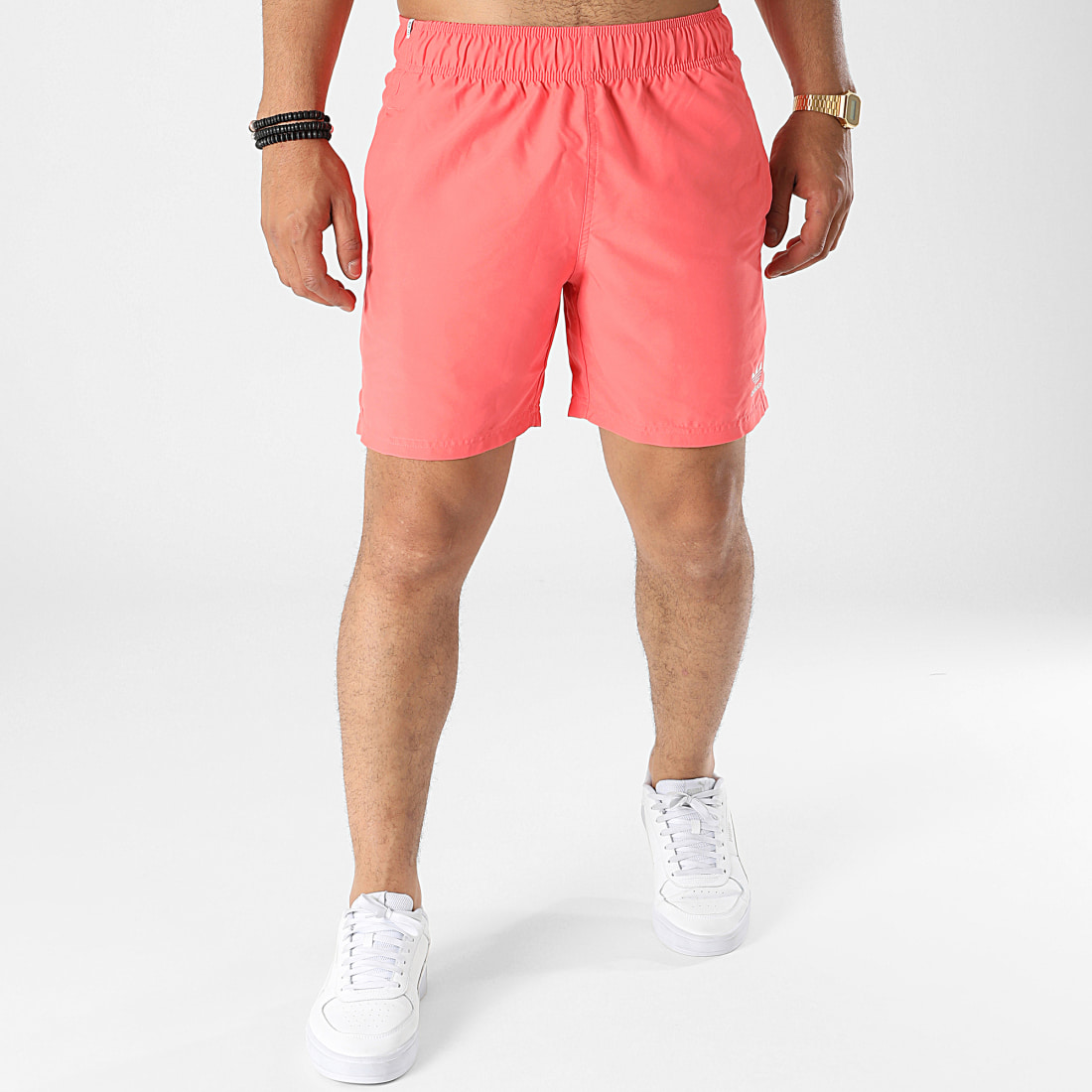Adidas Originals - Short De Bain Adicolor Essentials Trefoil HE9423 Rose - LaBoutiqueOfficielle.com