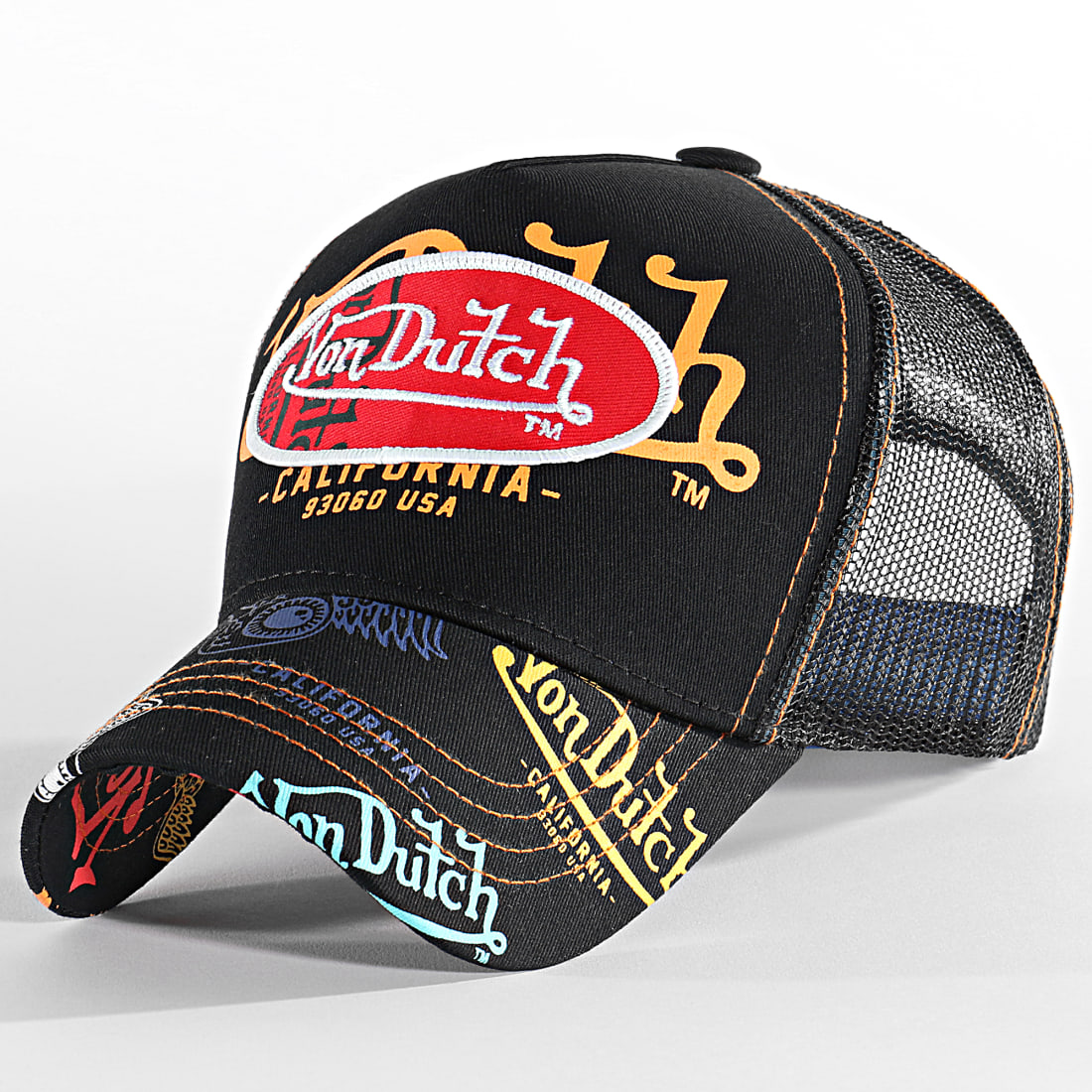 Casquette Trucker Von Dutch GLITTER - Ajustable Unisexe - Design Pailleté Rose - Style Rétro Branché