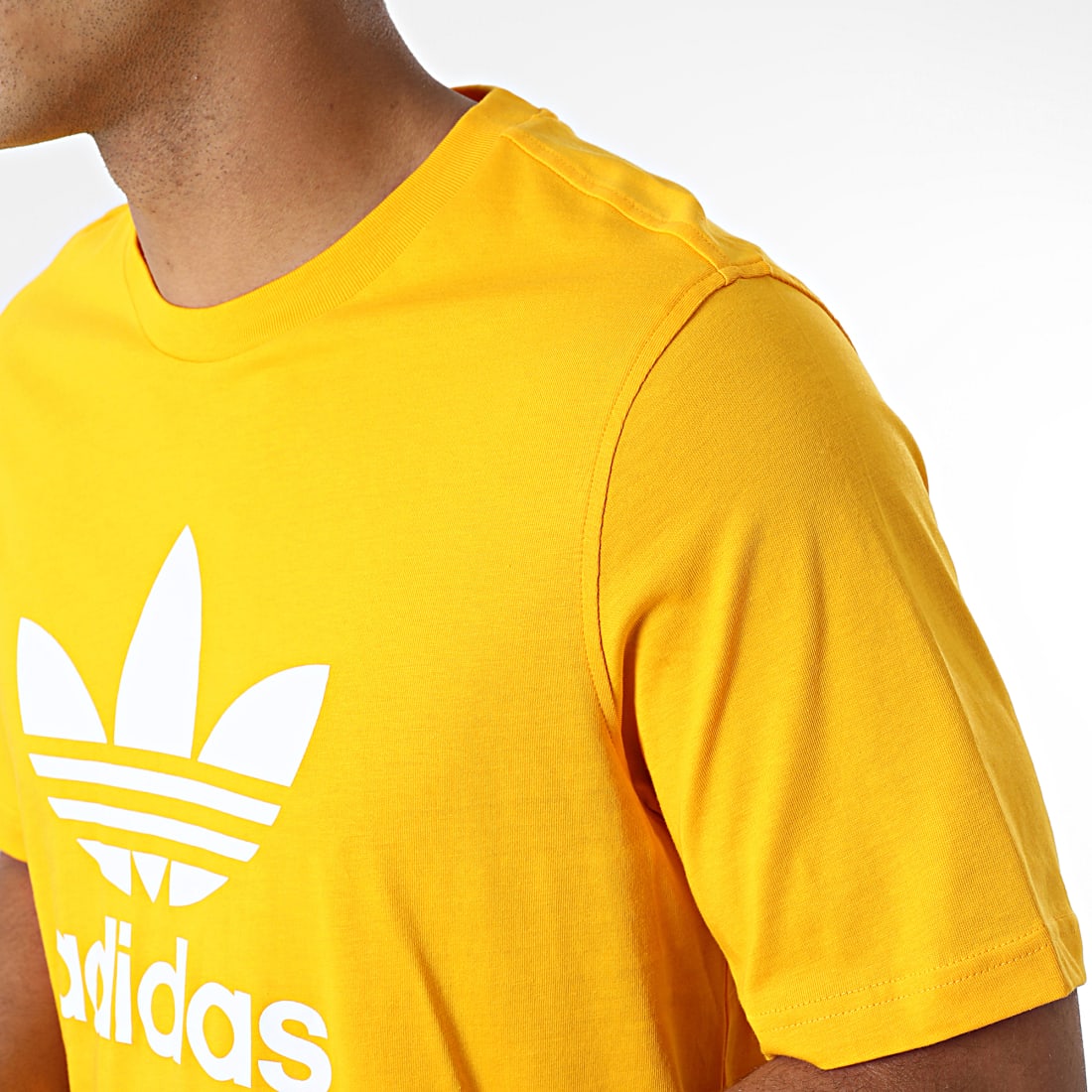 Adidas Originals - Tee Shirt Trefoil HK5229 Jaune - LaBoutiqueOfficielle.com