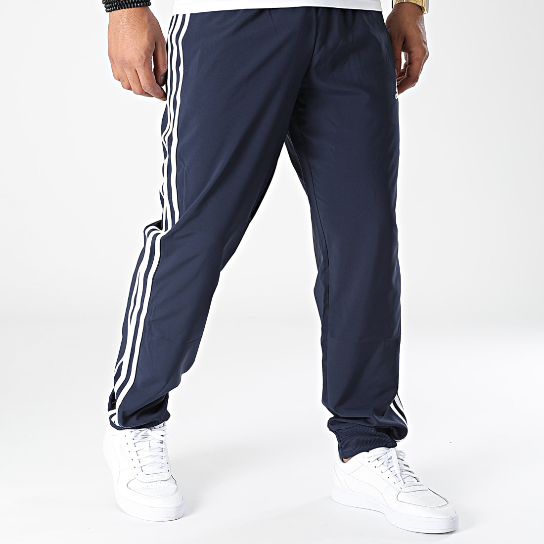Survêtements Homme  Adidas Pantalon jogging Adidas Fitness 3 Stripes Bleu  Marine — Dufur