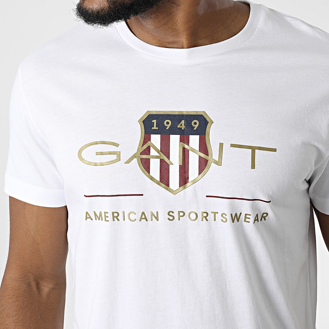 GANT Archive Shield Small Logo T-Shirt White - Acheter GANT .