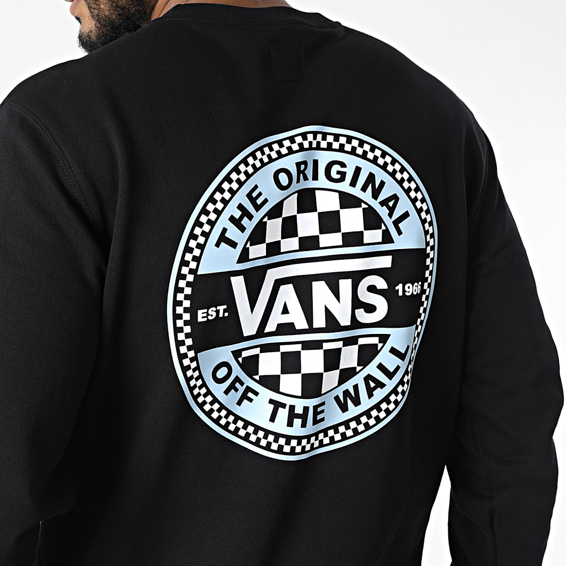 Vans Sweat Crewneck Circled Checker A7S8A Noir