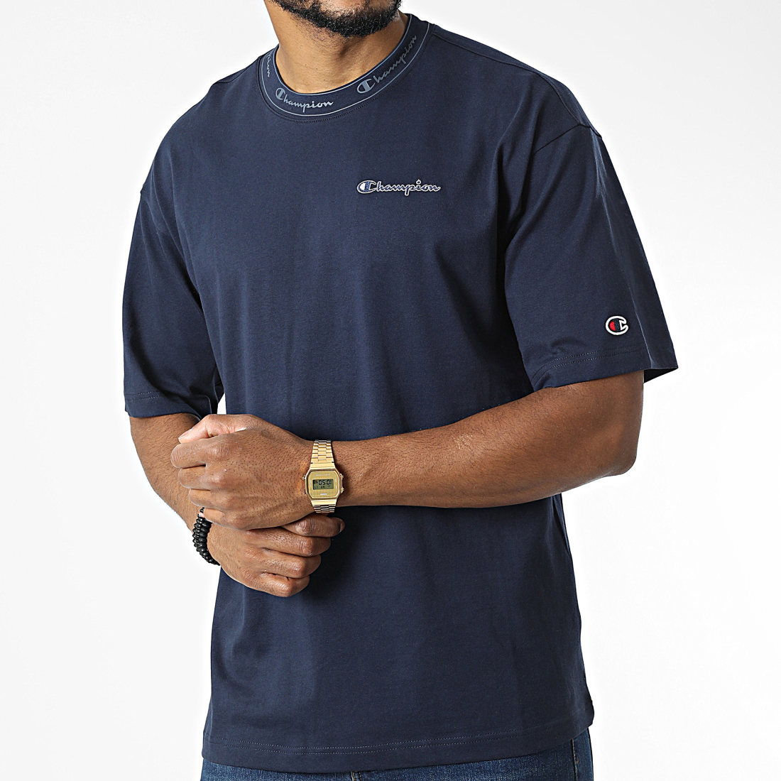 T shirt hotsell champion bleu marine
