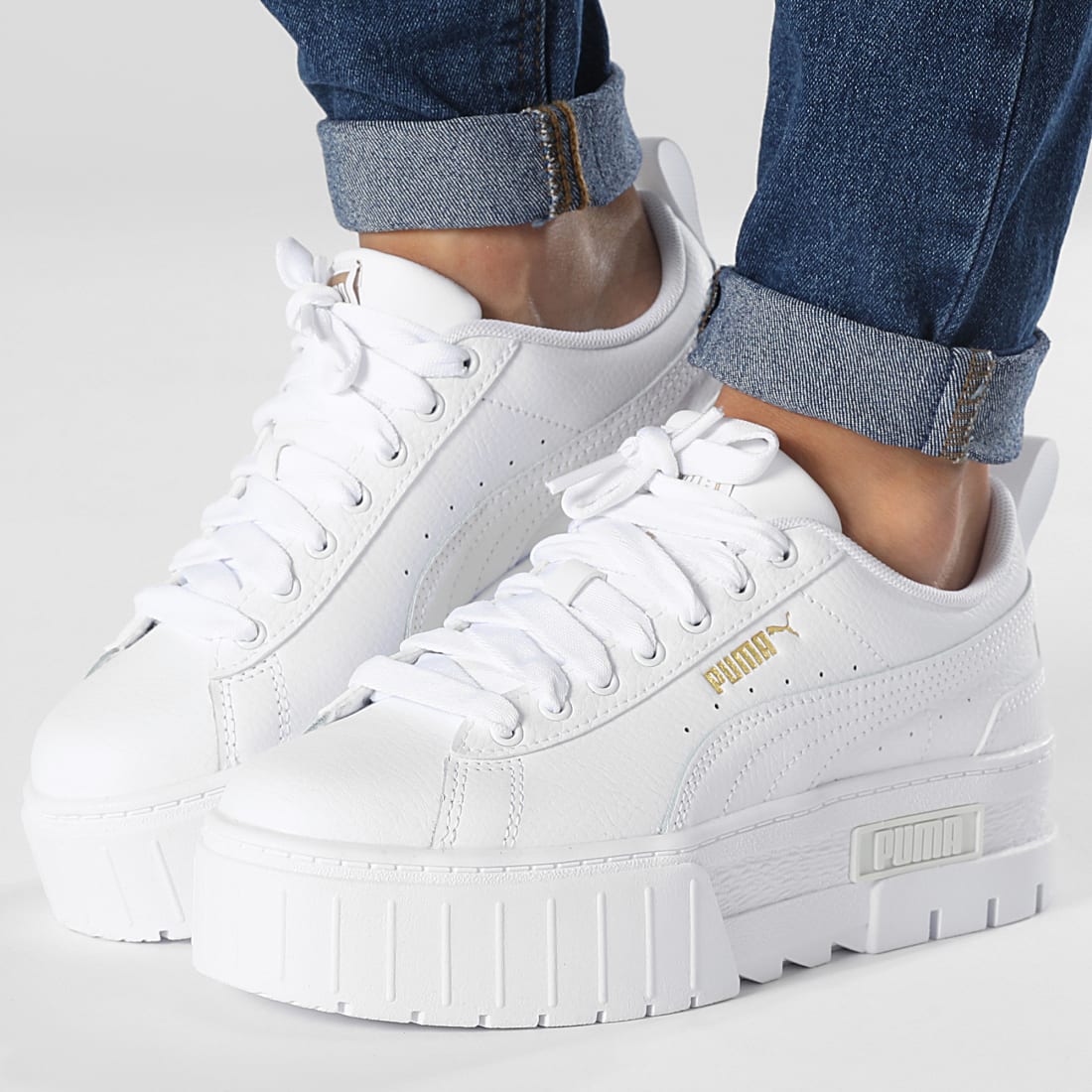 Puma weiß gold clearance