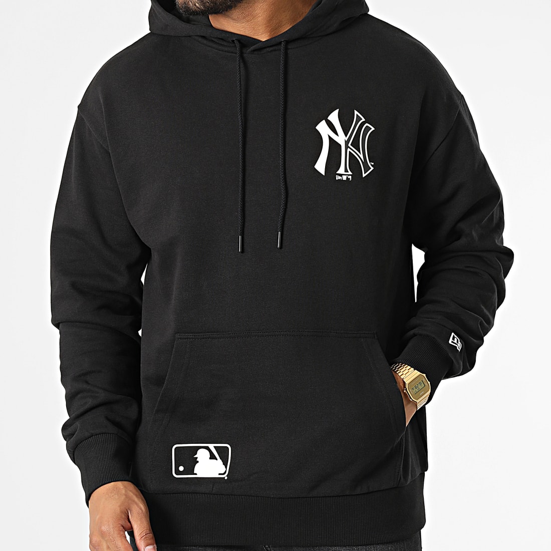 New Era Sweat Capuche Oversize Large Half Logo New York Yankees