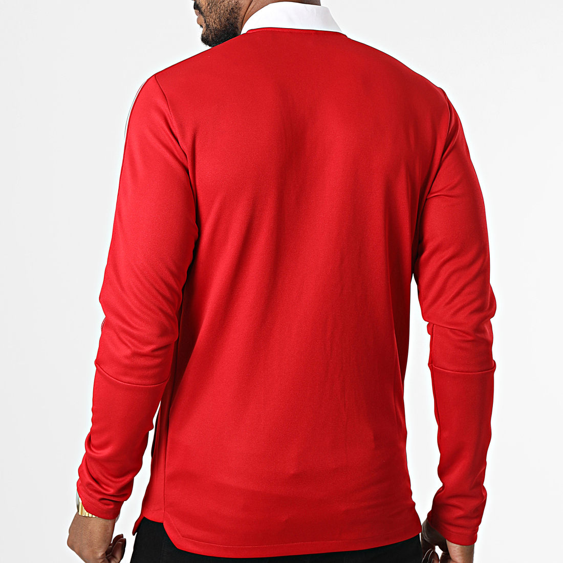 Adidas Performance - Veste ZippÃ©e A Bandes GM7308 Rouge - LaBoutiqueOfficielle.com