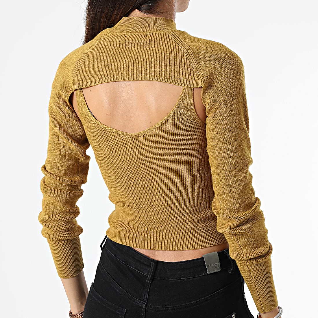 Pull femme moutarde hot sale