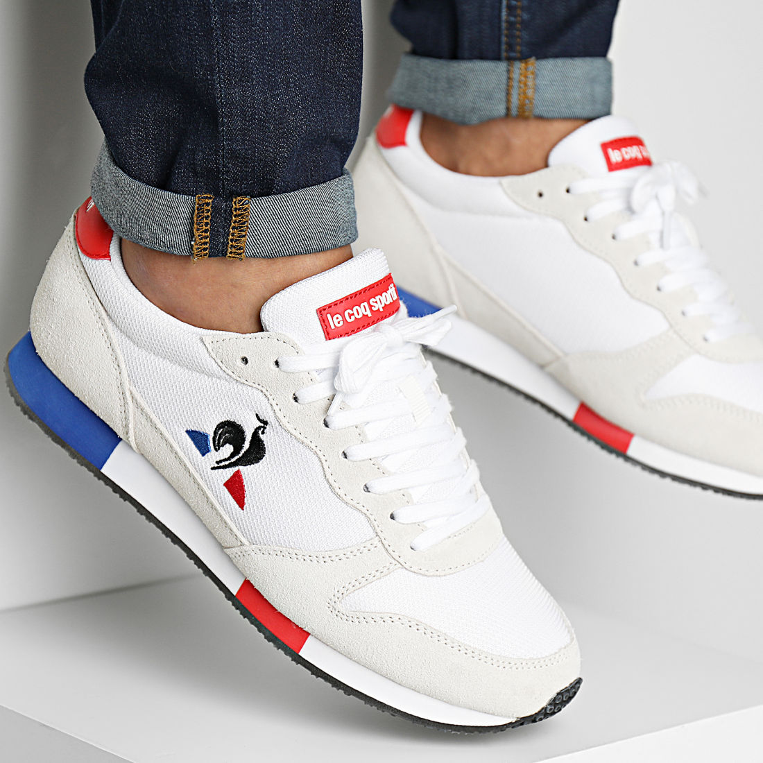 Le Coq Sportif - Baskets Alpha Tricolore 2220385 Optical White Fiery ...