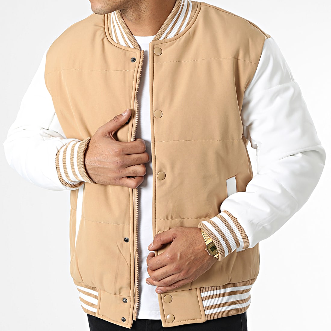 Veste teddy beige online