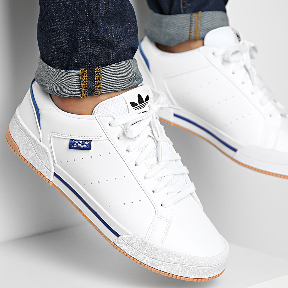 Adidas Originals Baskets Court Torino GX4379 Cloud White Cobalt Royal