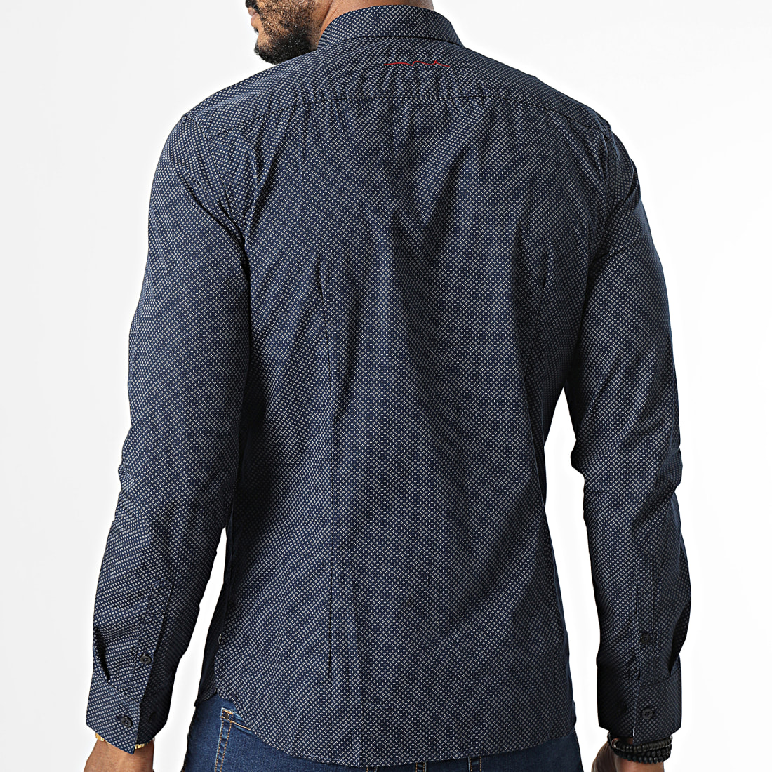 Teddy Smith - Chemise Manches Longues 10711547D Bleu Marine ...