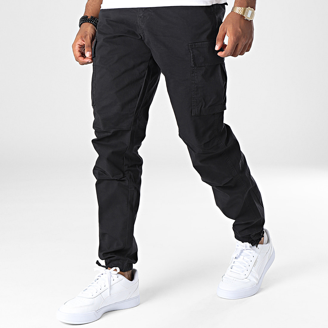 Jack And Jones Pantalon Cargo Ace Tucker Noir