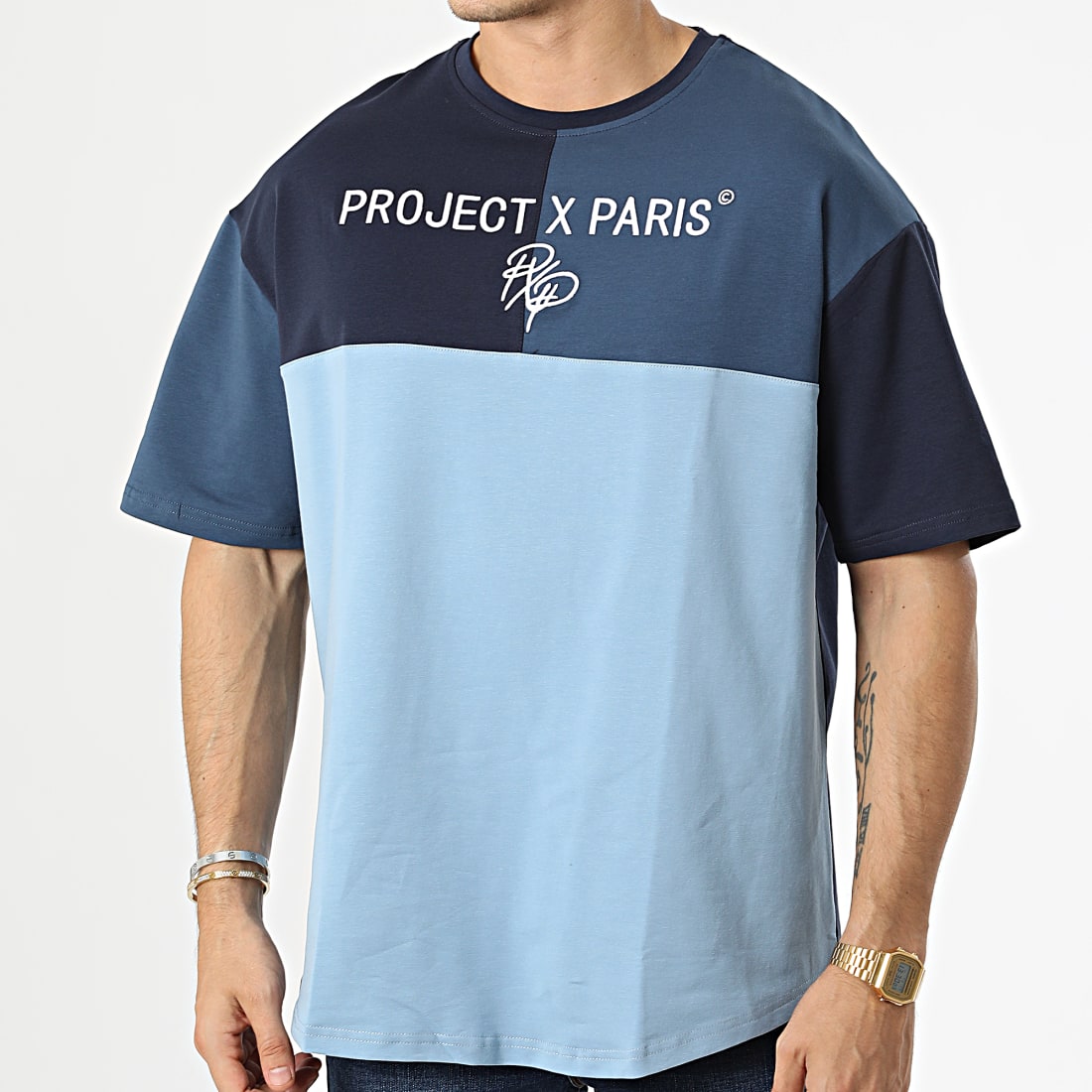 Project X Paris Tee Shirt Oversize 2210225 Bleu