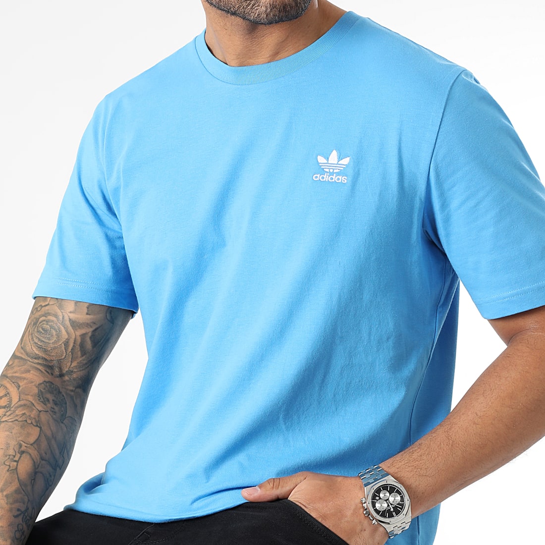 Adidas Originals Tee Shirt Essential HJ7982 Bleu Clair