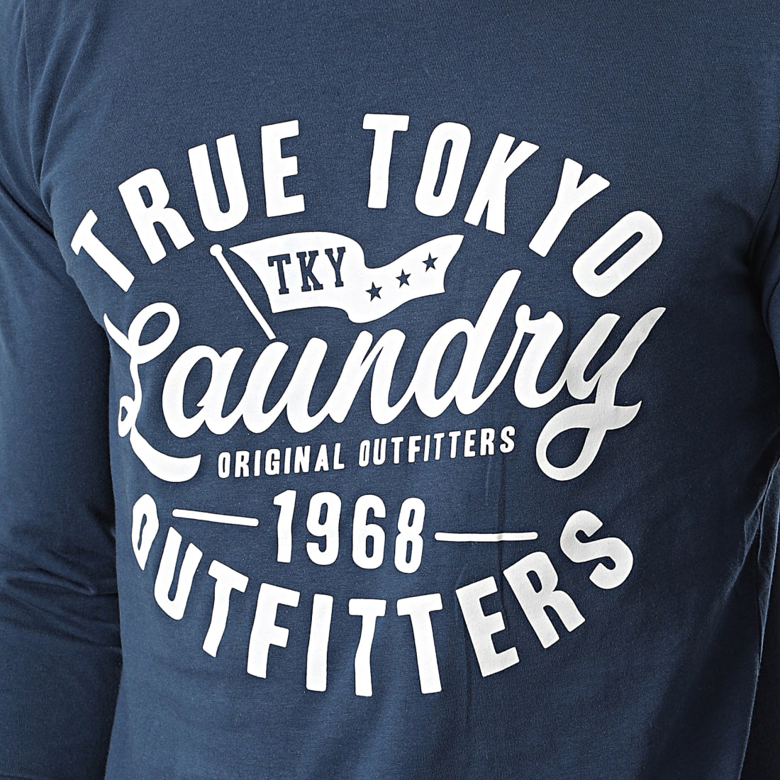 Tokyo Laundry Tee Shirt Manches Longues Revo Bleu Marine