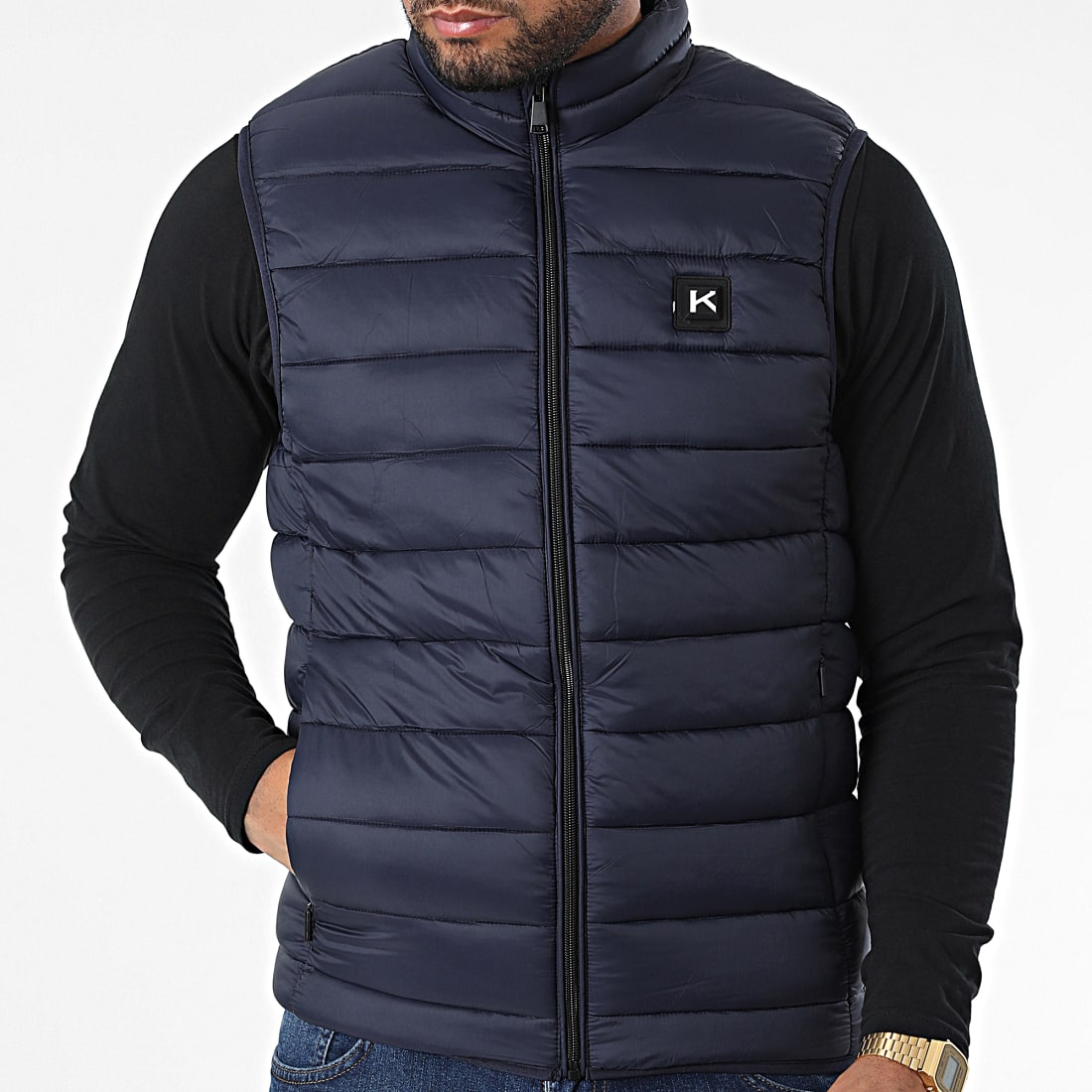 Gilet Sans Manche Homme Bill Tornade Pantalon Jogger Noir