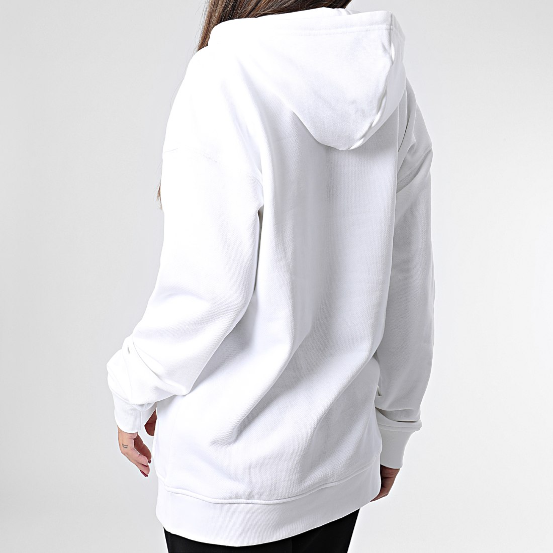 Adidas Originals - Sweat Capuche Femme Cropped DX2159 Vert Blanc 