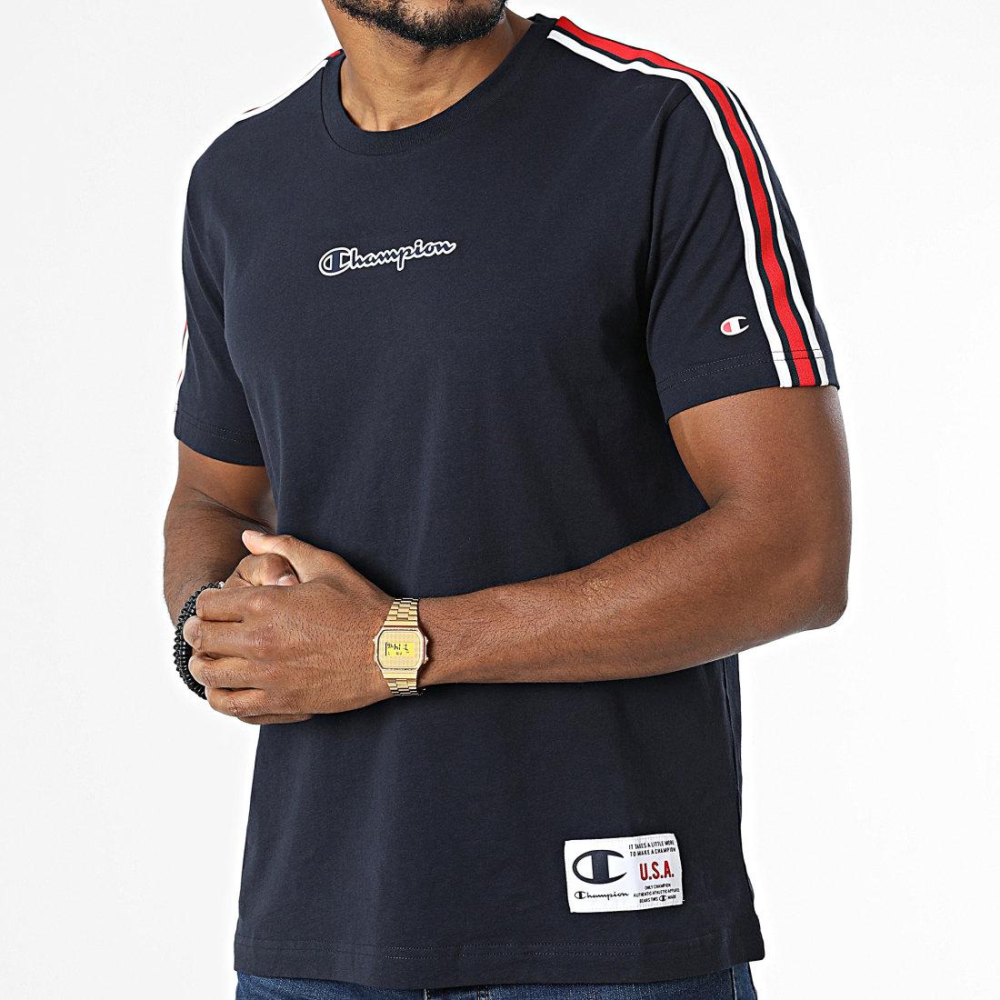 T shirt champion bleu marine cheap