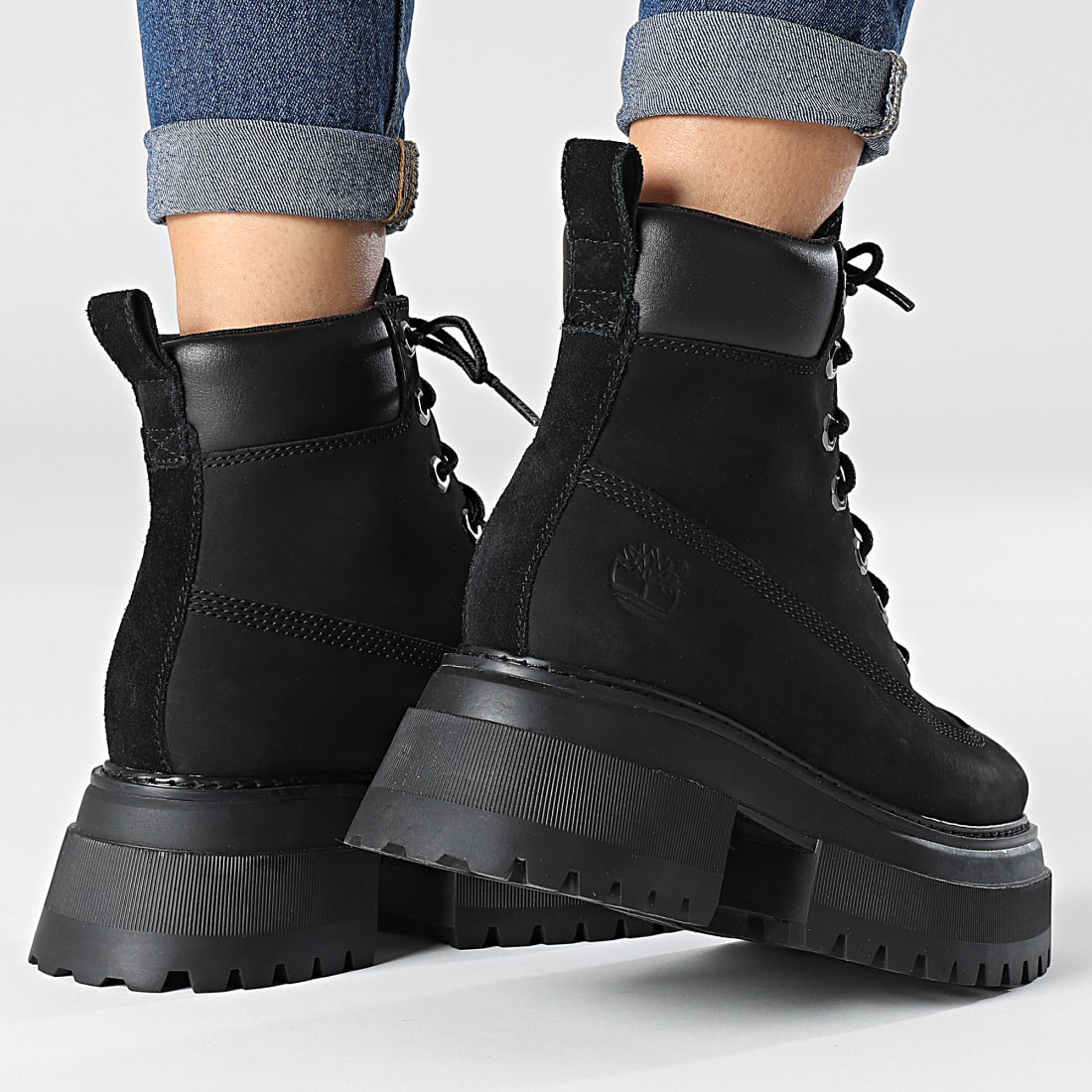 Timberland Boots Femme Sky 6 Inch Lace Up A248J Black Nubuck