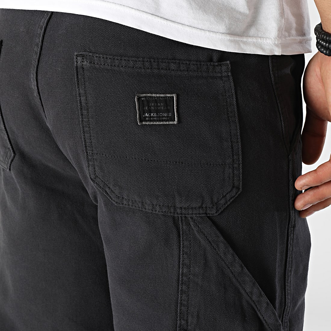 Jack And Jones Pantalon Baggy Eddie Utility Gris Anthracite