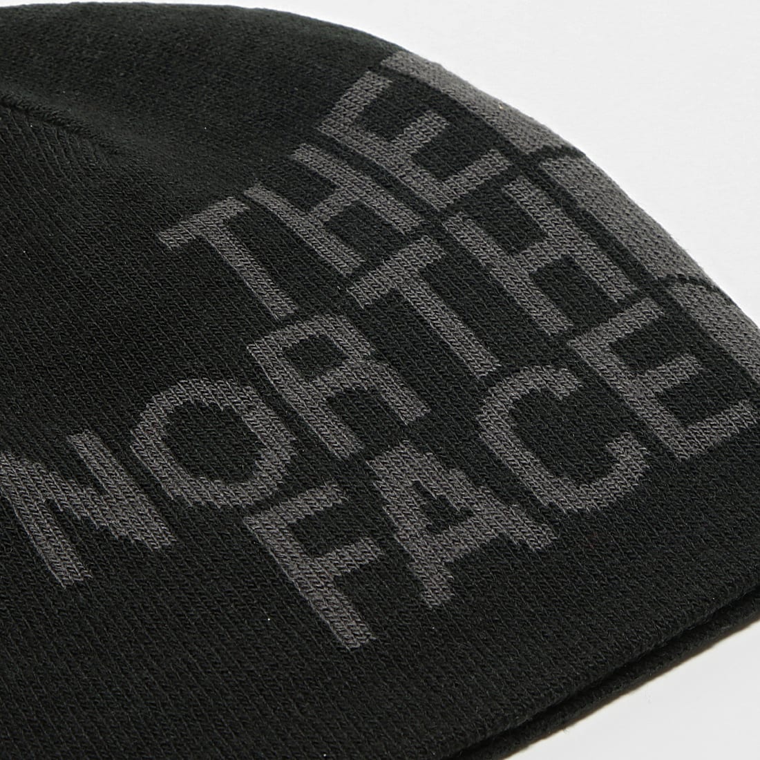 The North Face - Banner - Bonnet réversible - Gris foncé et noir