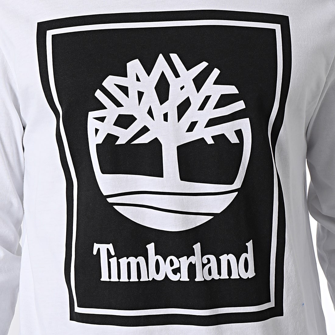Timberland Tee Shirt Manches Longues Stack Logo A6CCE Blanc