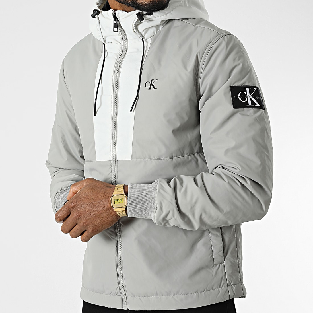 Harrington Capuche Veste ZippÃ©e Calvin Klein Harrington Capuche