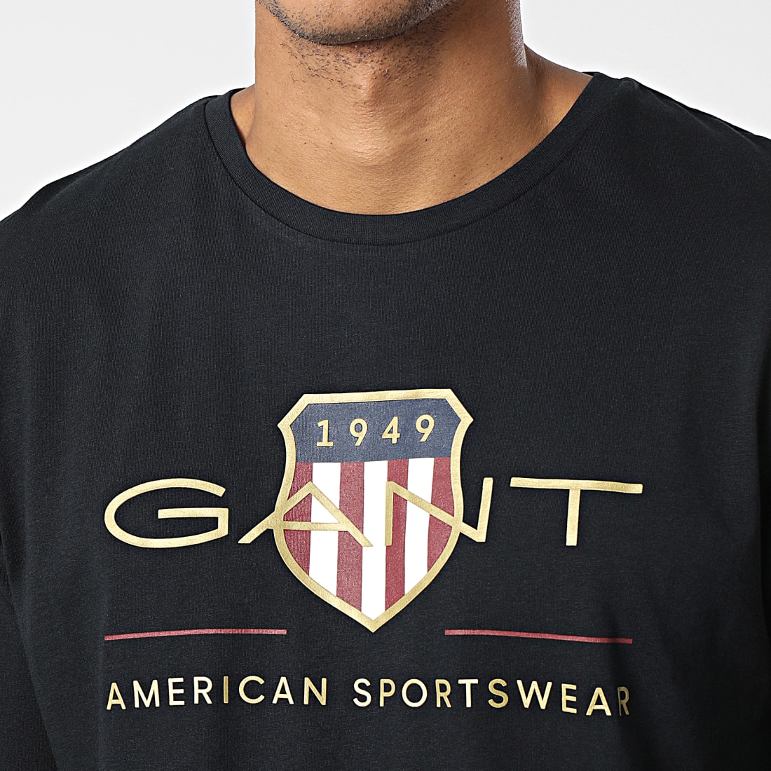 Gant Tee Shirt Manches Longues Archive Shield Noir
