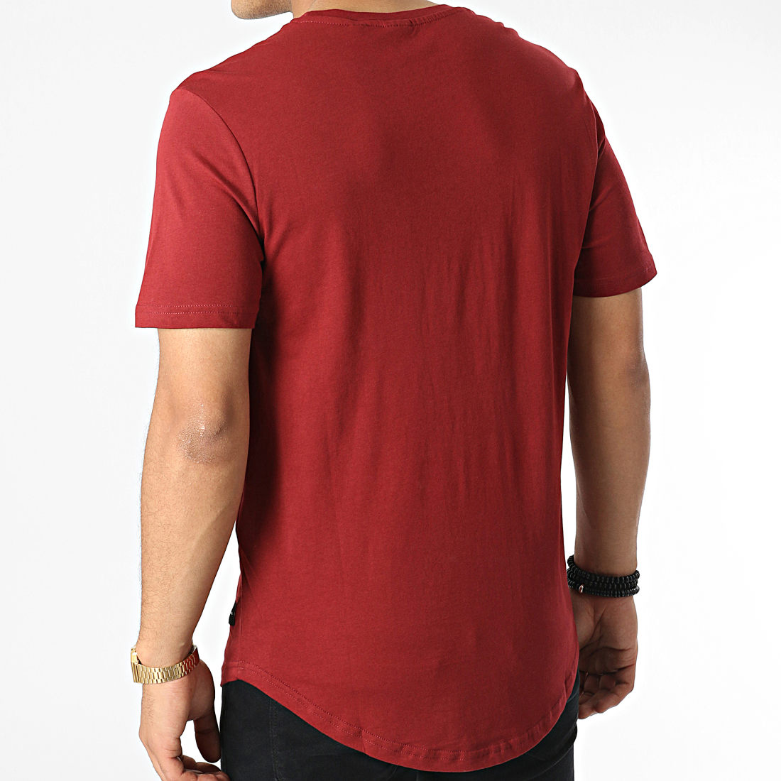 Only And Sons Tee Shirt Oversize Matt Longy Bordeaux