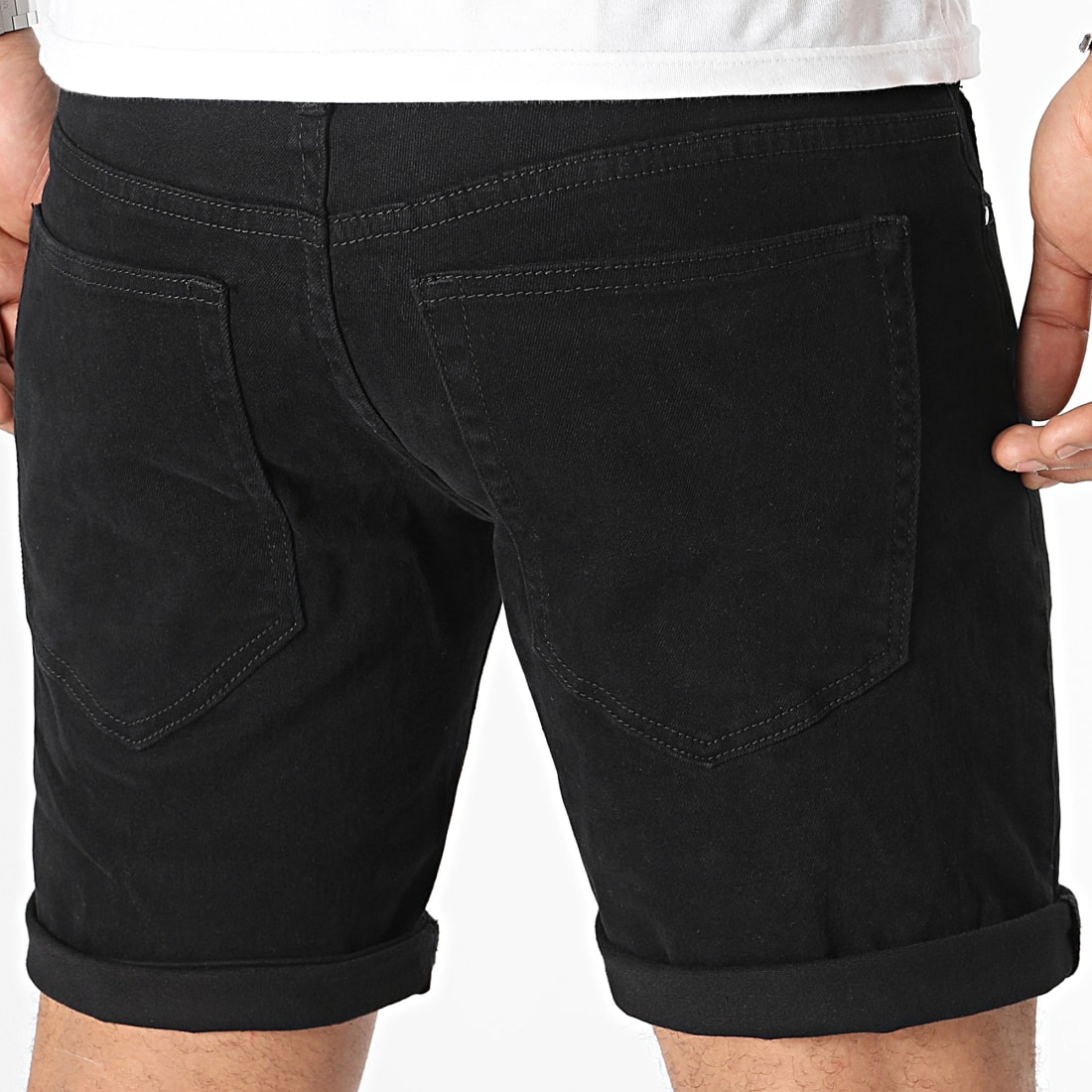Short jeans noir deals