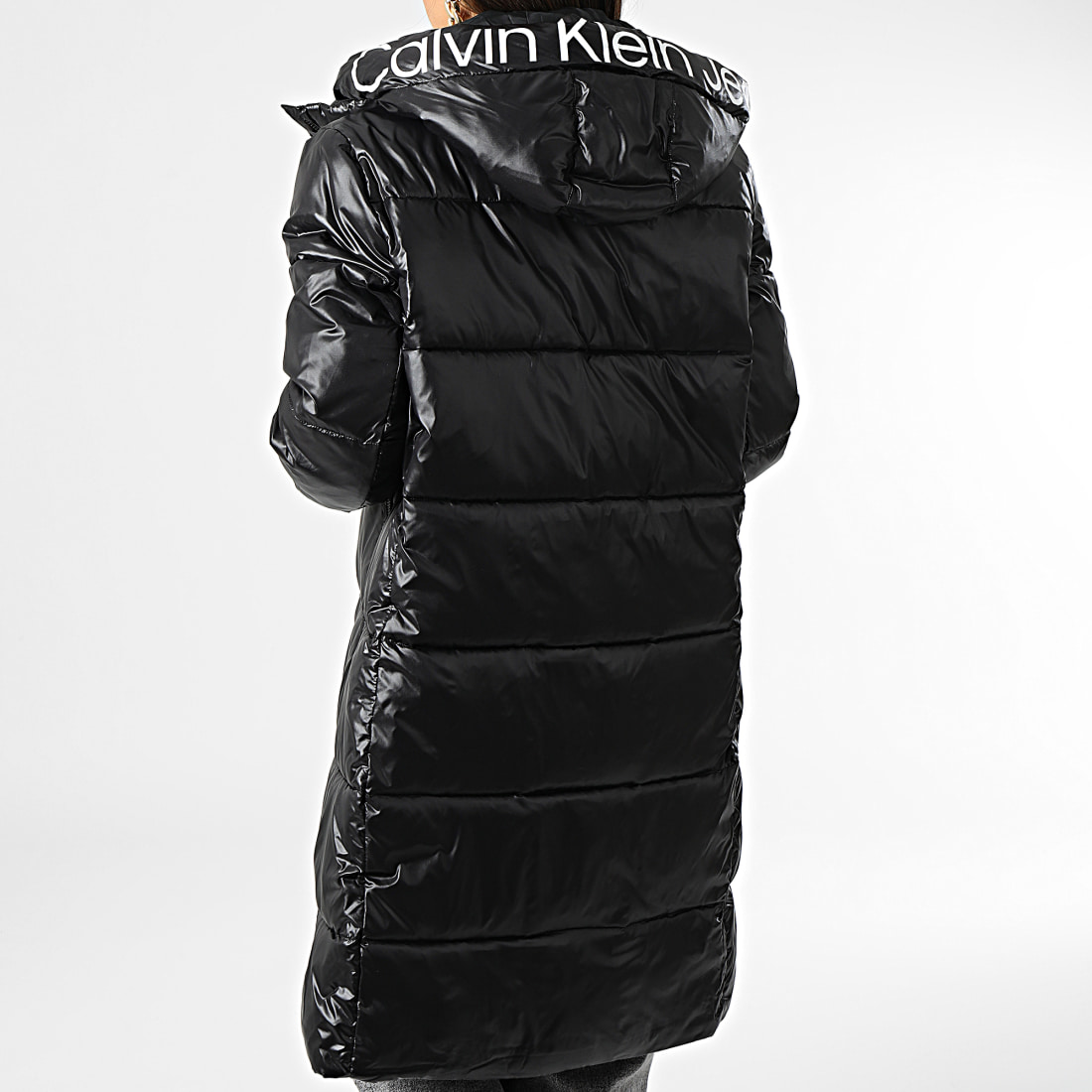 Calvin Klein - Doudoune Capuche Longue Femme 0335 Noir - LaBoutiqueOfficielle.com