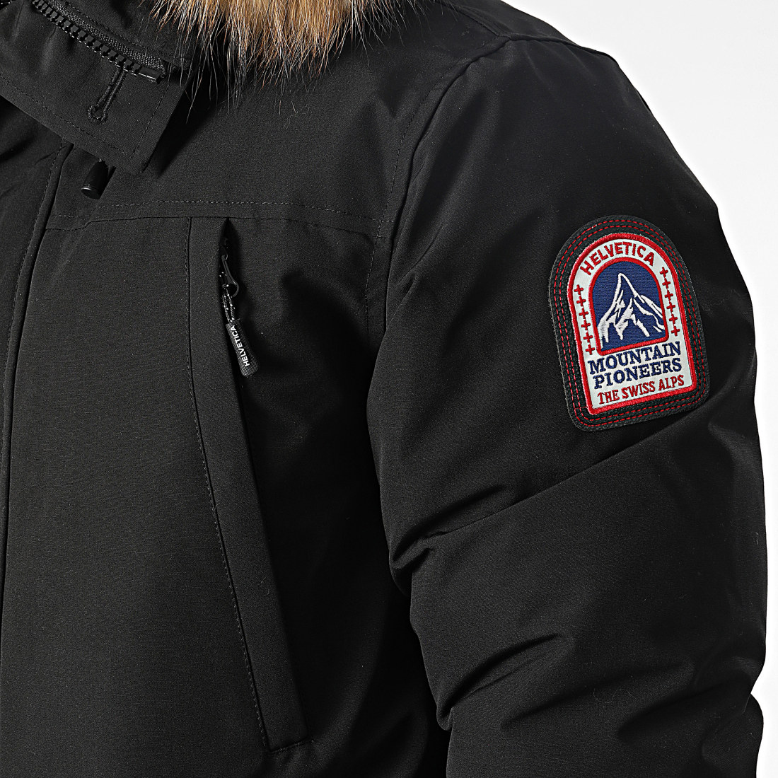 Helvetica - Parka Fourrure Ontario Noir - LaBoutiqueOfficielle.com