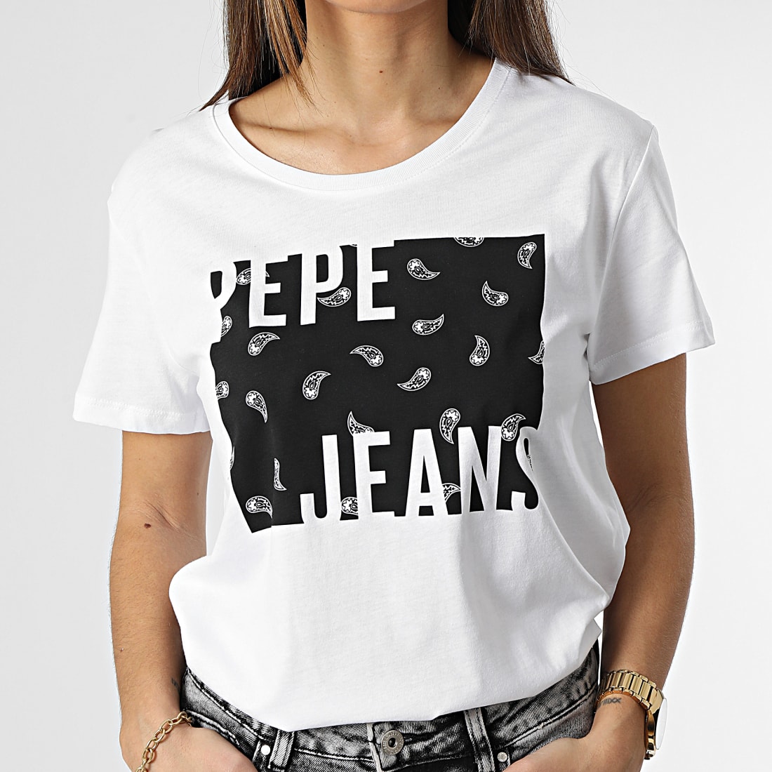 Pepe Jeans Tee Shirt Femme Lucie Blanc LaBoutiqueOfficielle
