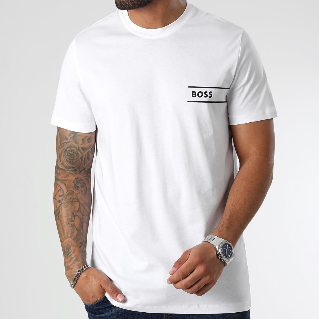 BOSS Tee Shirt RN 24 50483644 Blanc