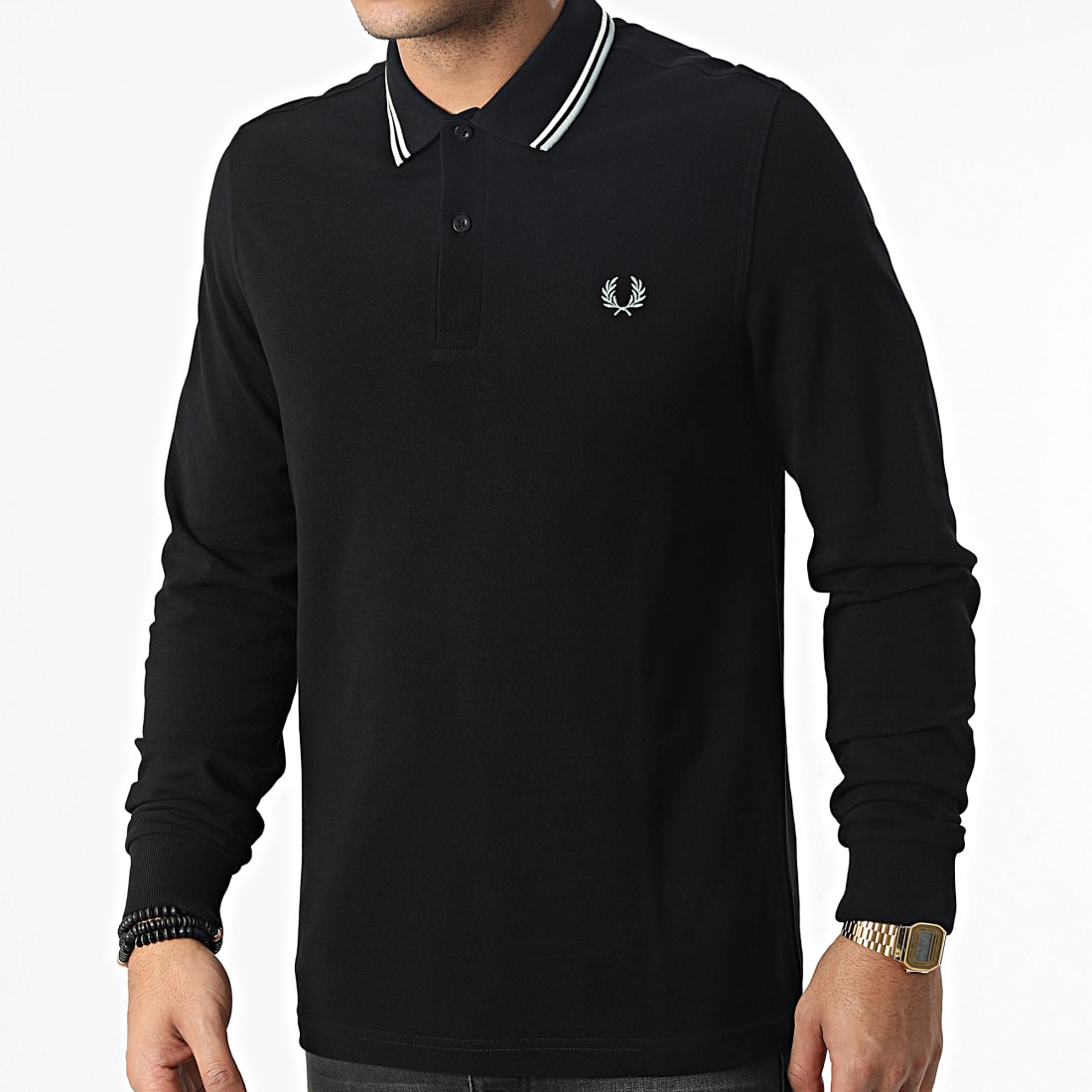Fred perry polo manche longue best sale